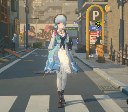 Hoshimi Miyabi_Kamisato Ayaka_2 - Zenless Zone Zero Mods - CaiMoGu